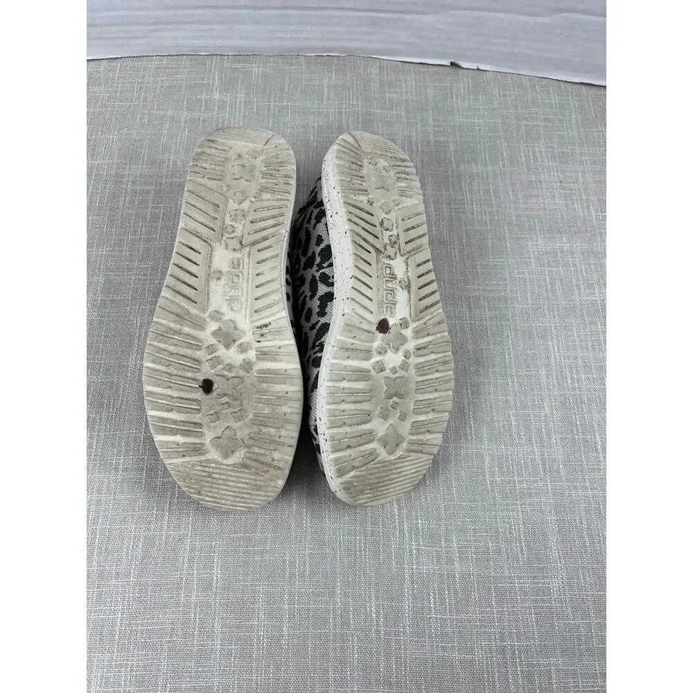 Hey Dude Shoes Wendy Woven Cheetah‎ Gray Womens Sz 7